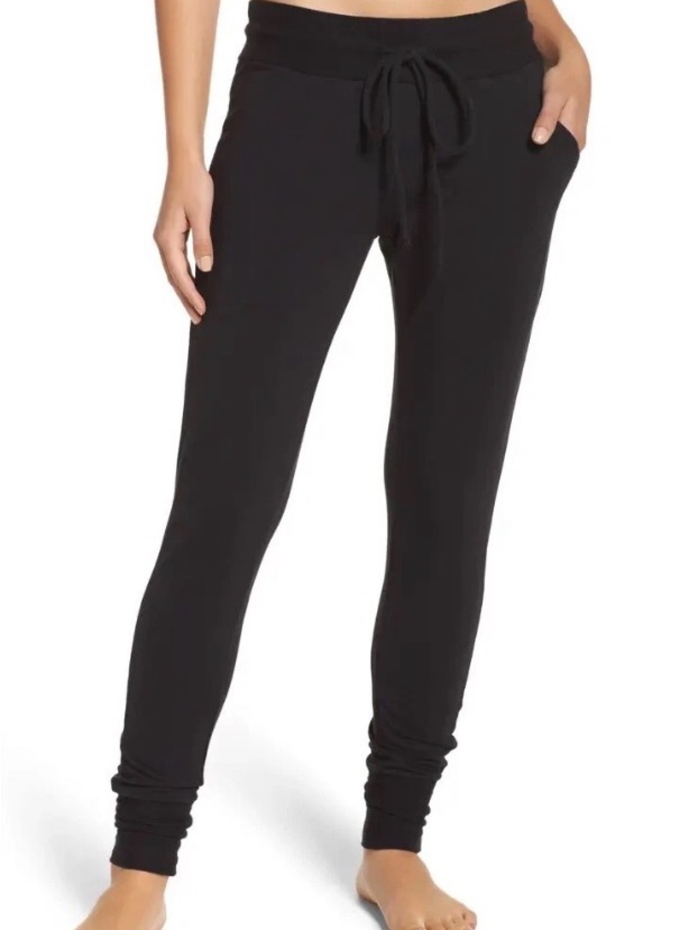 Free People FP Movement Sunny Skinny Jogger Sweatpants in Black Size Small